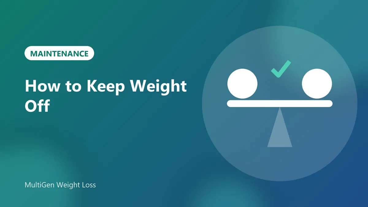 Illustration of a balanced scale with a check mark representing weight maintenance